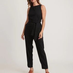 Marine Layer women’s black open back jumpsuit M beach summer spring
